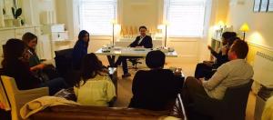 Listening to Marko Lens introduce his new serum products