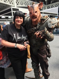 Nikkki Taylor and friend at IMATS London 2015