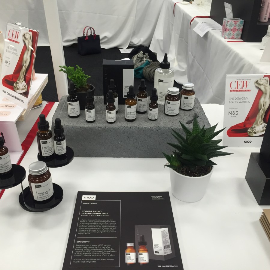 NIOD products in the Best New Brand - Prestige Category at the CEW Product Demonstration Evening