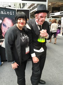 Nikki Taylor politely refuses a drink at IMATS London!