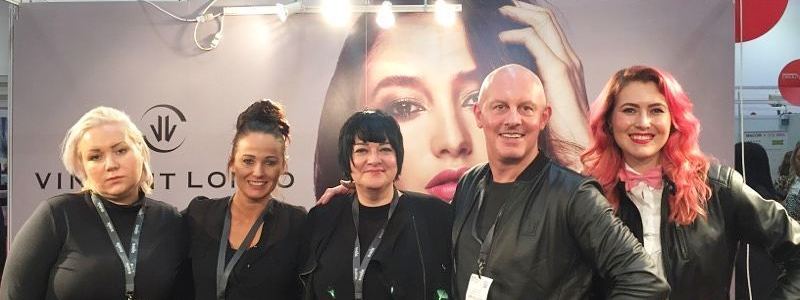 Nikki Taylor and Team MMCL with Vincent Longo Cosmetics Director of Style & Artistry Tiffany Kissler